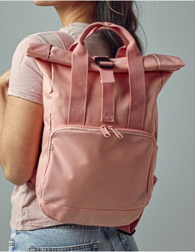 BAG-BG118S-Recycled Mini Twin Handle Roll-Top Backpack